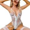 Floral lace teddy sleepwear