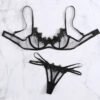 Mesh see-through bra and panty set