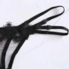 Mesh see-through bra and panty set