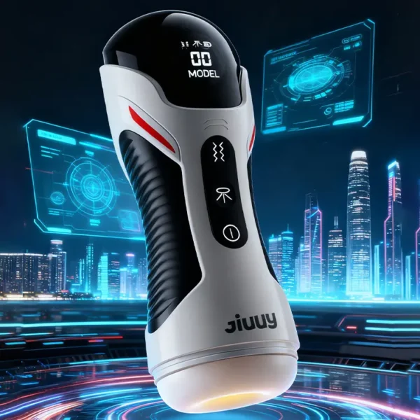 Rift-Breaker Men's Electric Masturbator with LCD Display (1) (2) "Rift-Breaker" Men's Electric Personal Massager with LCD Display
