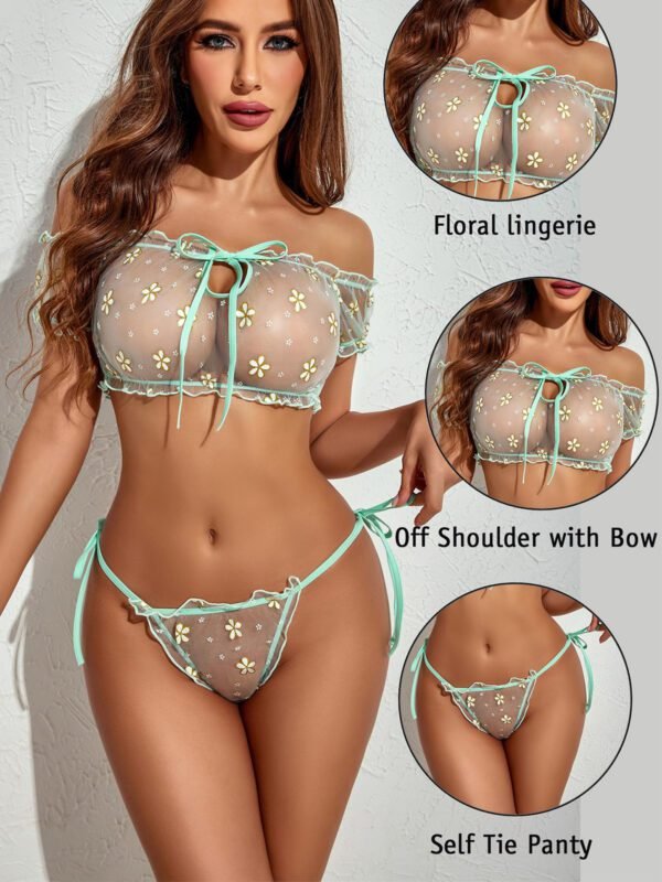 Swiss dot lingerie set