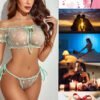 Swiss dot lingerie set