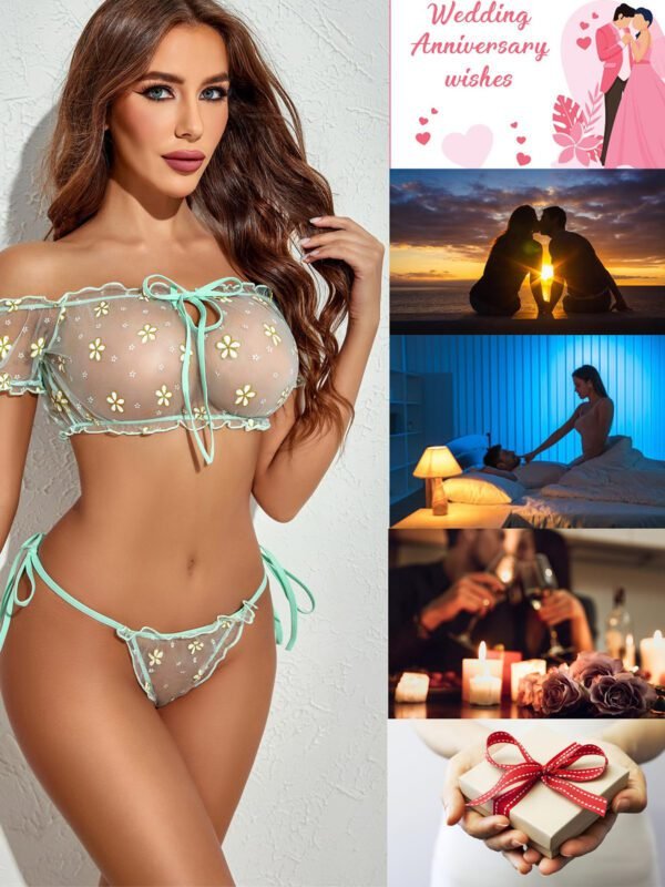 Swiss dot lingerie set