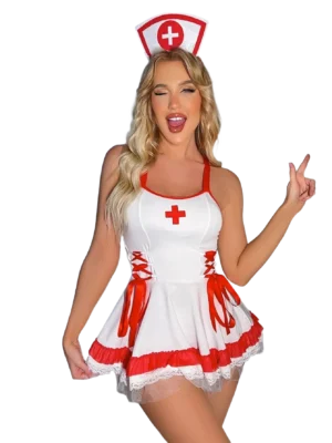 White shirt-style role-playing nurse uniform