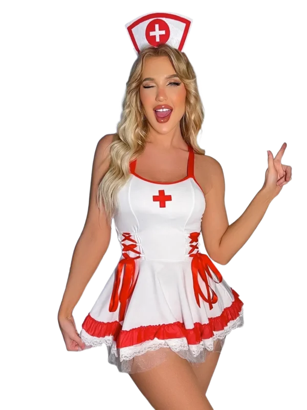 White shirt-style role-playing nurse uniform