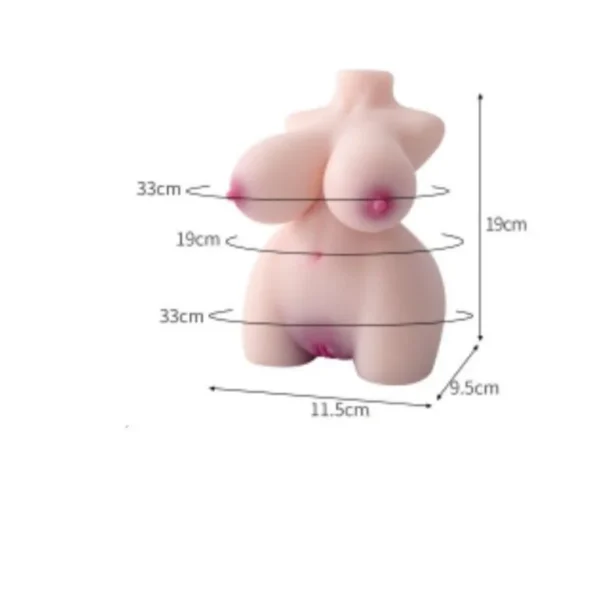 دمية واقعية على شكل جذع بصدر ممتلئ.(20*13cm/1.5kg)