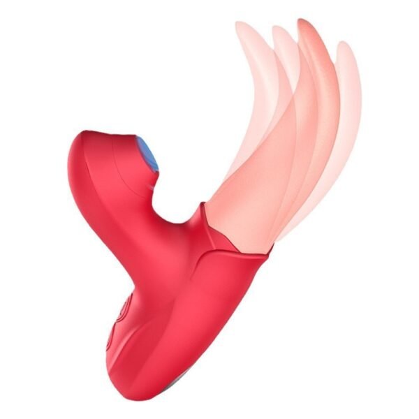 Realistic tongue toy featuring a 3-in-1 design licking, sucking, and vibration (2) لسان اصطناعي مزود بوظائف اللعق والمص والاهتزاز في منتج واحد.