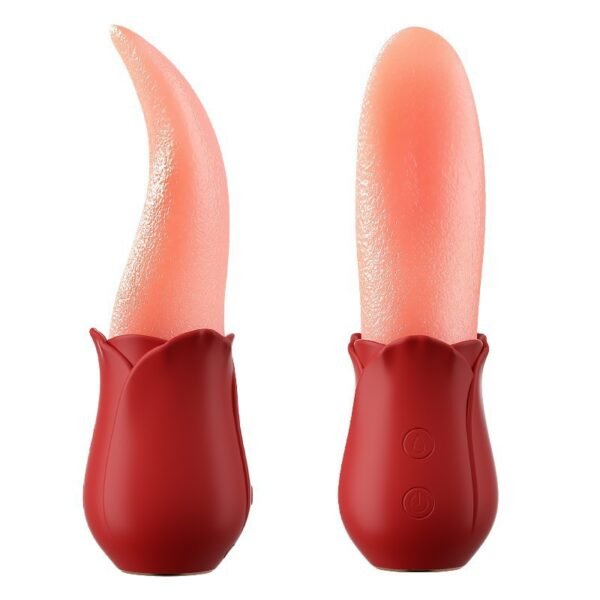 Realistic tongue toy featuring a 3-in-1 design licking, sucking, and vibration (3) لسان اصطناعي مزود بوظائف اللعق والمص والاهتزاز في منتج واحد.